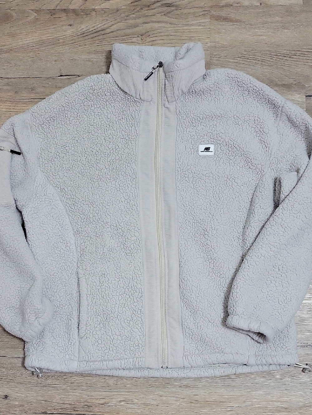 New Balance Cream Sherpa Full-Zip Women's Jacket